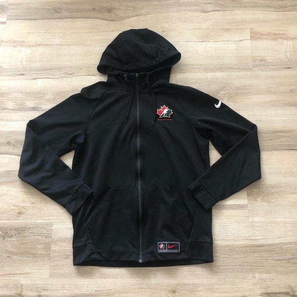 Nike Other - Nike Black Zip-Up Sweater with Logo